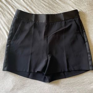 New with tags Express size 10 flat front black dress shorts w/ satin trim